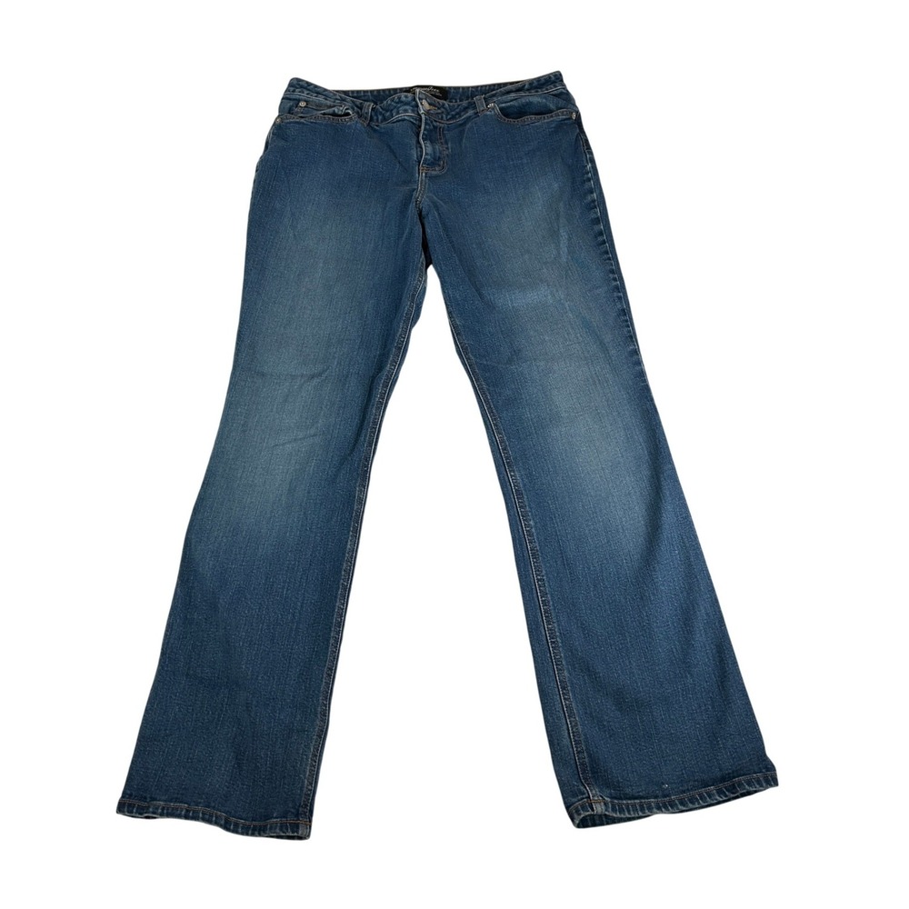 London Jean Blue Stretch Premium Quality Denim Bootcut Jeans Womens Size 14